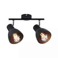 Davy spotlight E27 230V max. 2x20W dimmable Black - système d'accrochage et décoration - détail 4