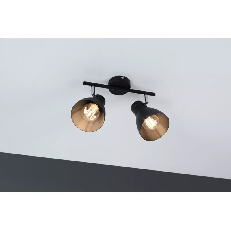 Spotlight Davy E27 230V max. 2x20W gradable Noir