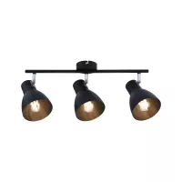 Spotlight Davy E27 230V max. 3x20W gradable Noir - système d'accrochage et décoration - détail 2