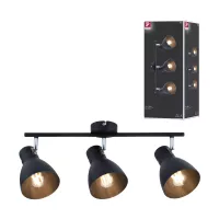 Spotlight Davy E27 230V max. 3x20W dimmable Black - système d'accrochage et décoration - détail 8