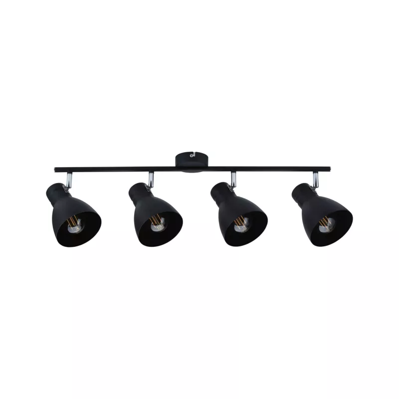 Foco Davy E27 230V máx. 4x20W regulable Negro