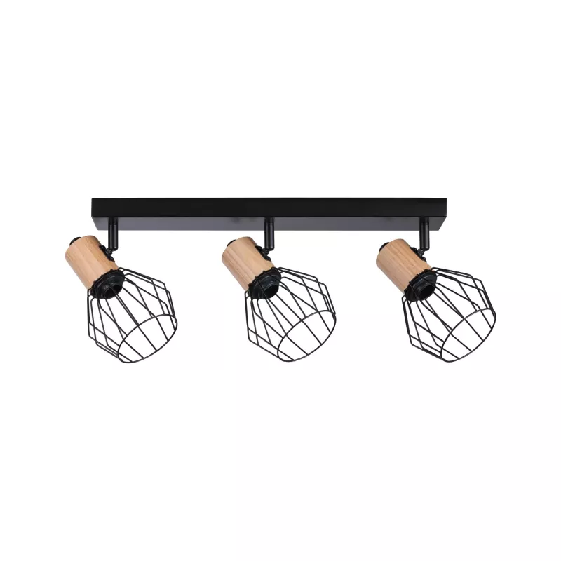 Spotlight Lanka E14 230V max. 3x20W gradable Noir - système d'accrochage et décoration
