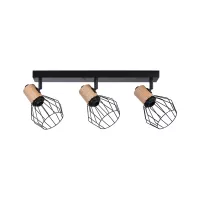 Foco Lanka E14 230V máx. 3x20W regulable Negro - système d'accrochage et décoration - détail 1