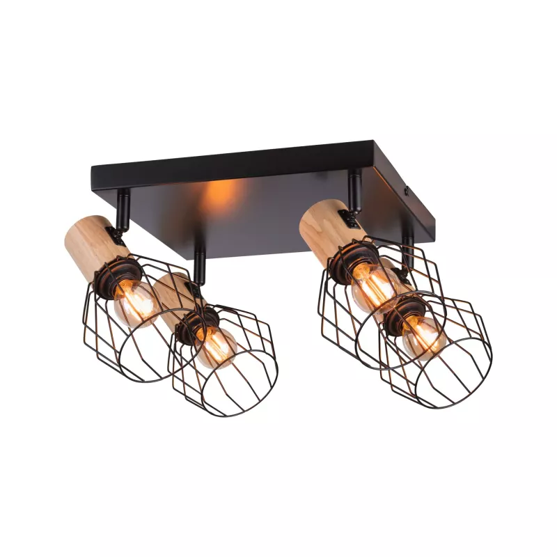 Spotlight Lanka E14 230V max. 4x20W gradable Noir