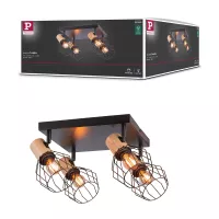 Spotlight Lanka E14 230V max. 4x20W gradable Noir - système d'accrochage et décoration - détail 6