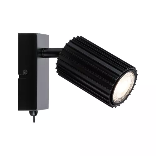 Foco Lirena GU10, máx. 10 W, metal negro mate.