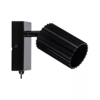 Lirena GU10 spotlight, max. 10W, matte black metal - système d'accrochage et décoration - détail 2