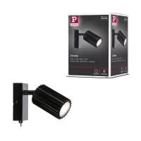 Lirena GU10-Scheinwerfer, max. 10 W, mattschwarzes Metall - système d'accrochage et décoration - détail 10