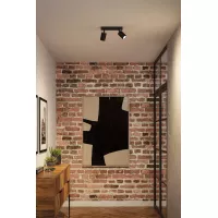 Foco Lirena GU10, máx. 2x10W, metal negro mate. - système d'accrochage et décoration - détail 7