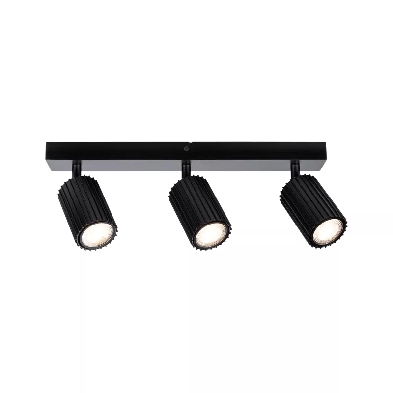Spotlight Lirena GU10 max. 3x10W Noir mat Métal - système d'accrochage et décoration