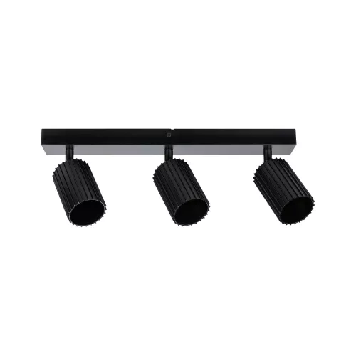 Lirena GU10 spotlight, max. 3x10W, matte black metal