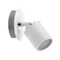 Spotlight Tube IP44 GU10 230V max. 10W gradable Blanc, Chrome - système d'accrochage et décoration - détail 1