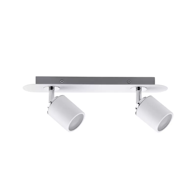 Spotlight Tube IP44 GU10 230V max. 2x10W dimmable White, Chrome - système d'accrochage et décoration