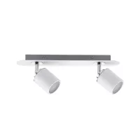 Tubo de foco IP44 GU10 230V máx. 2x10W regulable Blanco, Cromado - système d'accrochage et décoration - détail 1