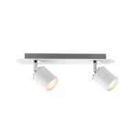 Spotlight Tube IP44 GU10 230V max. 2x10W dimmable White, Chrome - système d'accrochage et décoration - détail 2