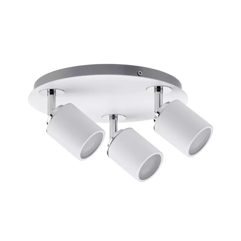 Tubo de foco IP44 GU10 230V máx. 3x10W regulable Blanco, Cromado - système d'accrochage et décoration