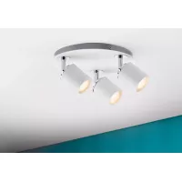 Spotlight Tube IP44 GU10 230V max. 3x10W dimmable White, Chrome - système d'accrochage et décoration - détail 3