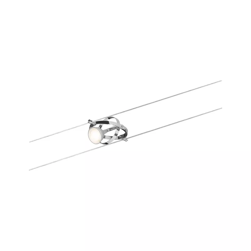 Système sur câbles Cardan Kit de base GU5,3 max. 8x10W gradable 230/12V Chrome mat, Chrome