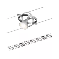 Kit básico de sistema de cable cardán GU5.3 máx. 8x10W regulable 230/12V Cromo mate, Cromo - système d'accrochage et décoration - détail 6