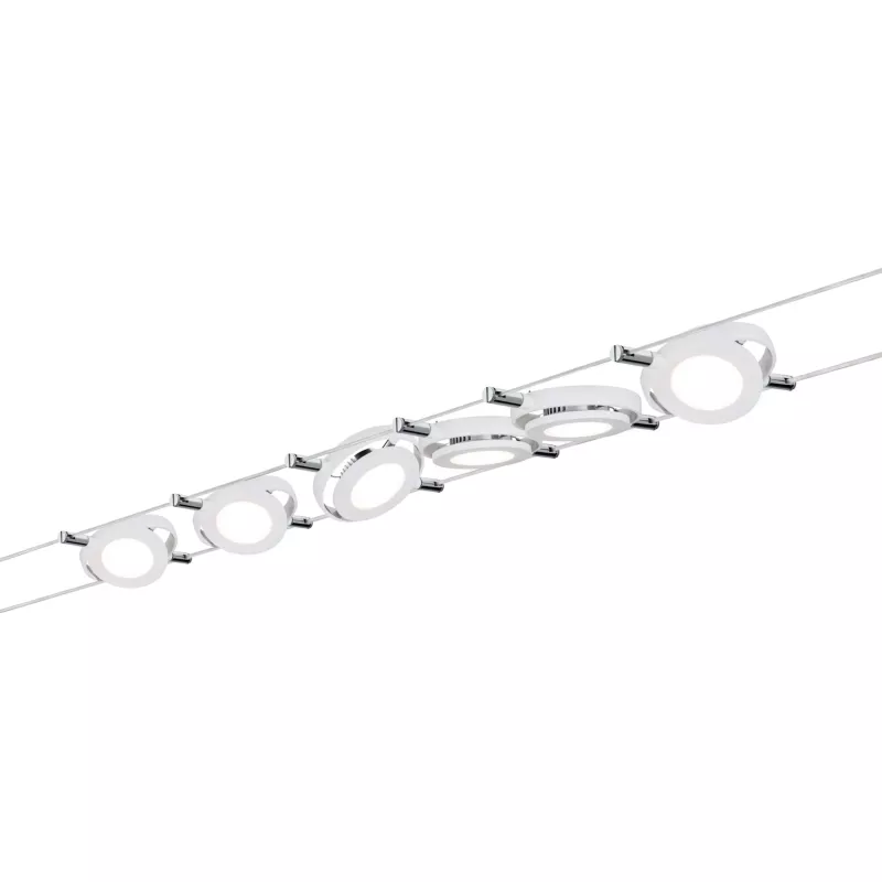 RoundMac LED Cable System Basic Kit 6x200lm 6x4.3W 2700K 230/12V Frosted White - système d'accrochage et décoration