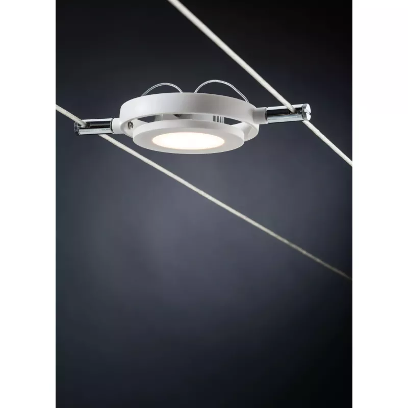 Kit básico de sistema de cable LED RoundMac 6x200lm 6x4,3W 2700K 230/12V Blanco esmerilado