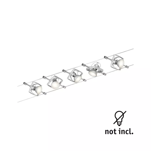 Mac II Cable System Basic Kit GU5.3 max. 5x10W dimmable 230/12V Matte Chrome