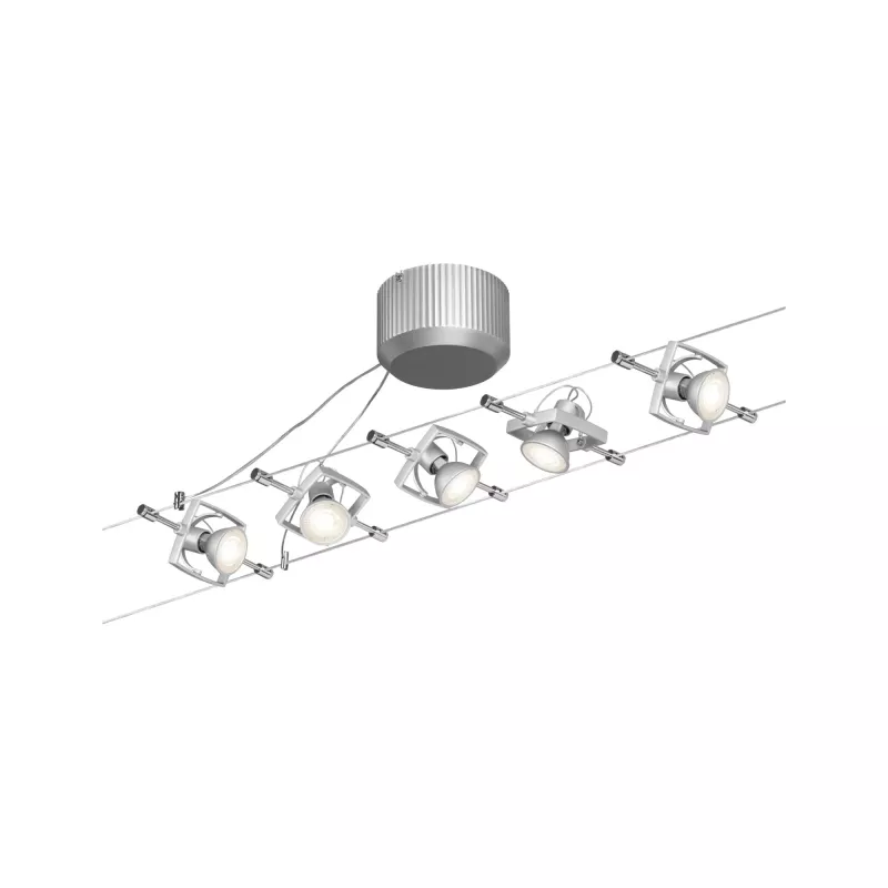 Mac II Kabelsystem Basis-Kit GU5.3 max. 5x10W dimmbar 230/12V Mattchrom
