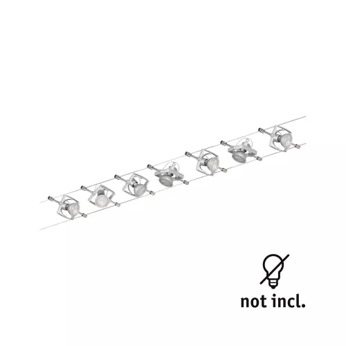 Mac II Cable System Basic Kit GU5.3 max. 7x10W dimmable 230/12V Matte Chrome