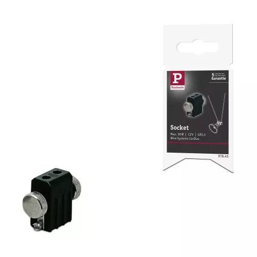 Sistema de cable y portalámparas GX5.3, máx. 50 W, 12 V, negro