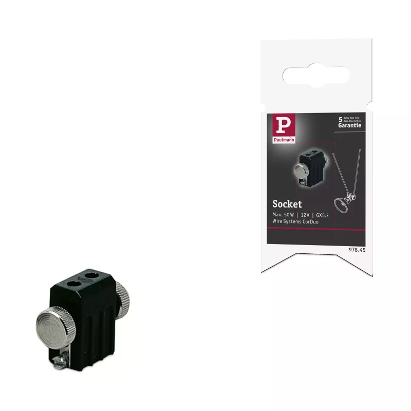 Sistema de cable y portalámparas GX5.3, máx. 50 W, 12 V, negro