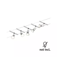 Spice SaltLED Cable System Basic Kit GU5.3 max. 5x10W dimmable 230/12V Matte Chrome - système d'accrochage et décoration - détail 1