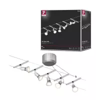 Kit básico de sistema de cableado LED Spice Salt, GU5.3, máx. 5x10W, regulable, 230/12V, acabado cromado mate. - système d'accrochage et décoration - détail 8