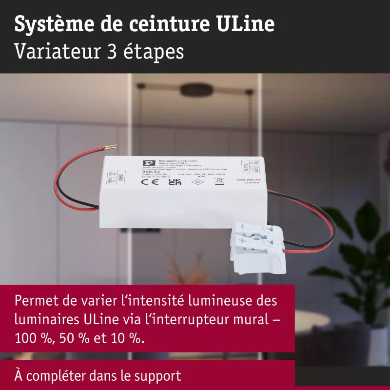 ULine Accessories 3-Step-Dimmer max. 200W 48V 80x35mm White