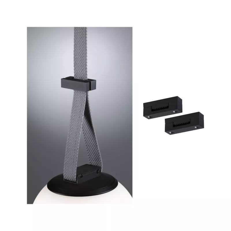 ULine Zubehör Gurtclip-Set, 2er-Pack, Schwarz