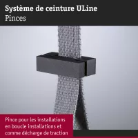 ULine Zubehör Gurtclip-Set, 2er-Pack, Schwarz - système d'accrochage et décoration - détail 5