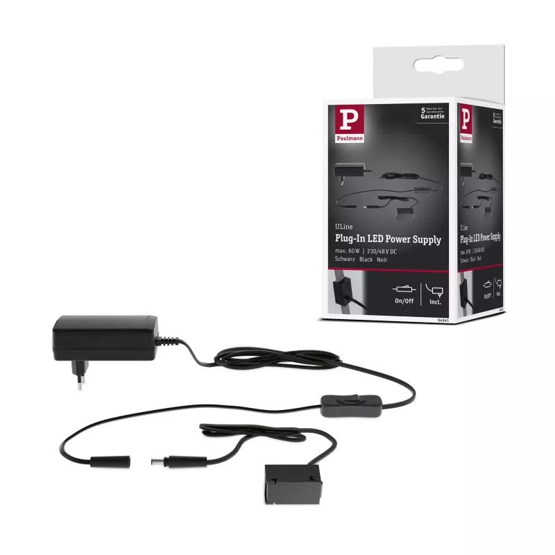 ULine Accessoires Plug-In Transfo 60VA 230/48V 100mm Noir