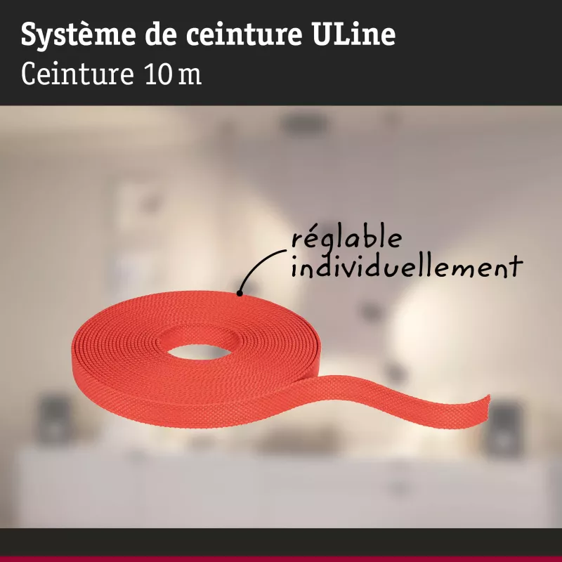 ULine Sangle 10m Dacron Textil Cuivre Orange