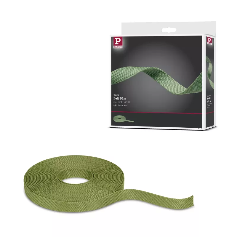 Cinta textil ULine de 10 m, color verde cobre, de dacrón.