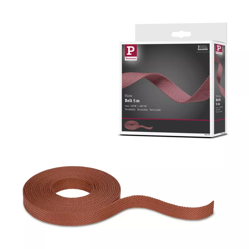ULine 5m Dacron Textilband Kupfer Terrakotta