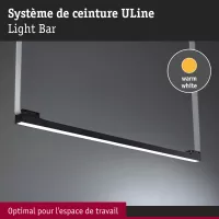 ULine Spot LED Lightbar 1025lm 18.5W 650x29mm 3000K Black - système d'accrochage et décoration - détail 5