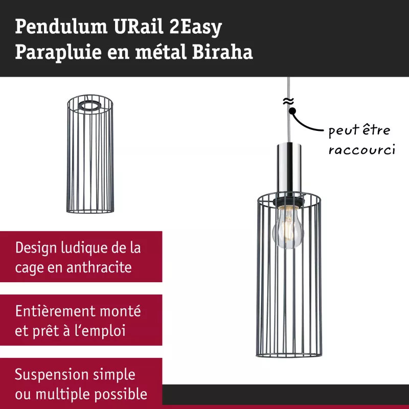 URail Lampenschirm 2Easy Biraha 120mm Anthrazit