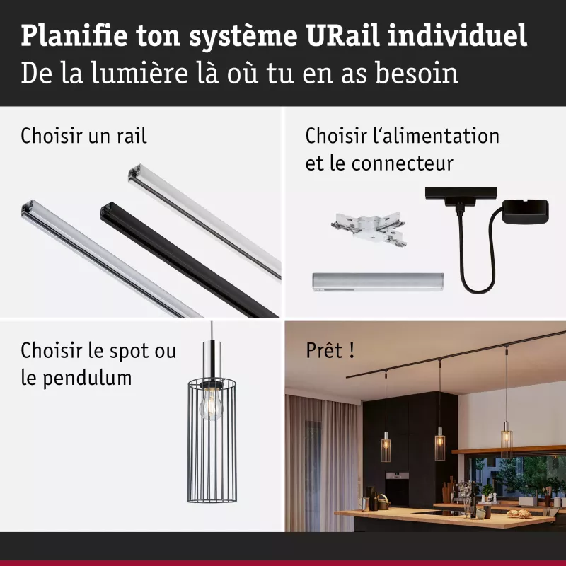 URail Abat-jour 2Easy Biraha 120mm Anthracite