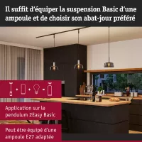URail Lampshade 2Easy Neila 230mm Smoked glass - système d'accrochage et décoration - détail 6