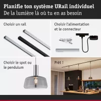 URail Lampenschirm 2Easy Neila 230mm Rauchglas - système d'accrochage et décoration - détail 8