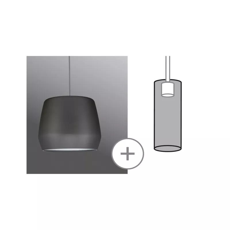URail Abat-jour 2Easy Pirm 280mm Gris dépoli