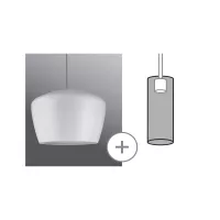 URail Abat-jour 2Easy Pom 350mm Blanc dépoli - système d'accrochage et décoration - détail 4