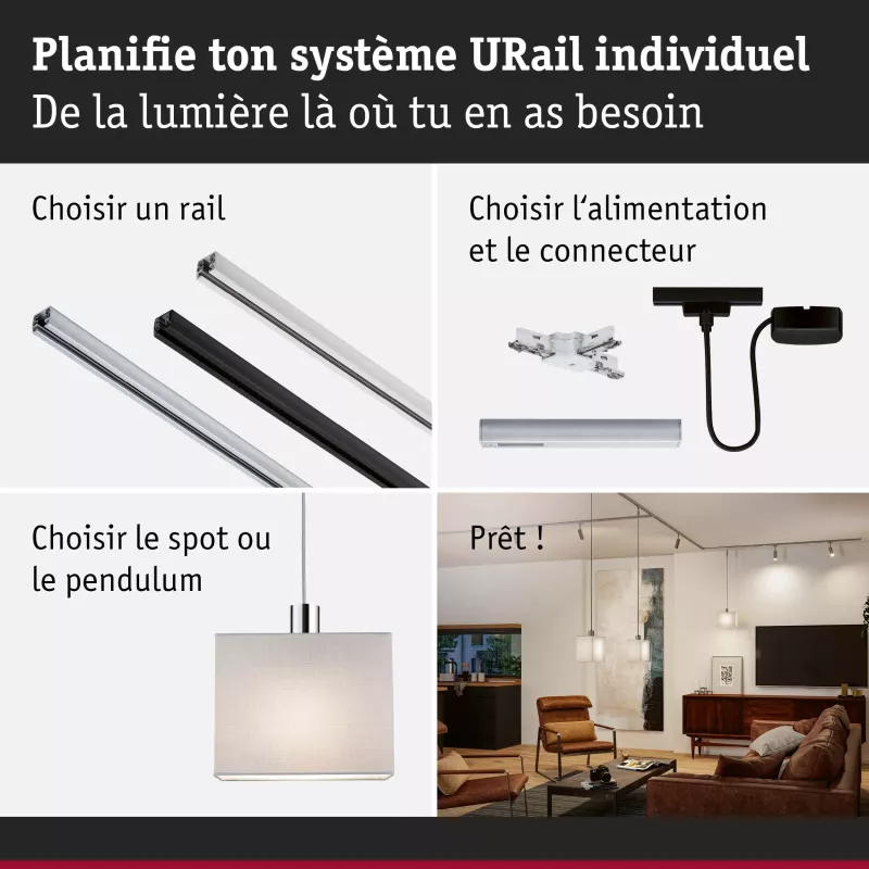 URail Lampenschirm 2Easy Verona 250x200mm Grau