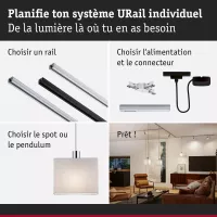URail Lampenschirm 2Easy Verona 250x200mm Grau - système d'accrochage et décoration - détail 7