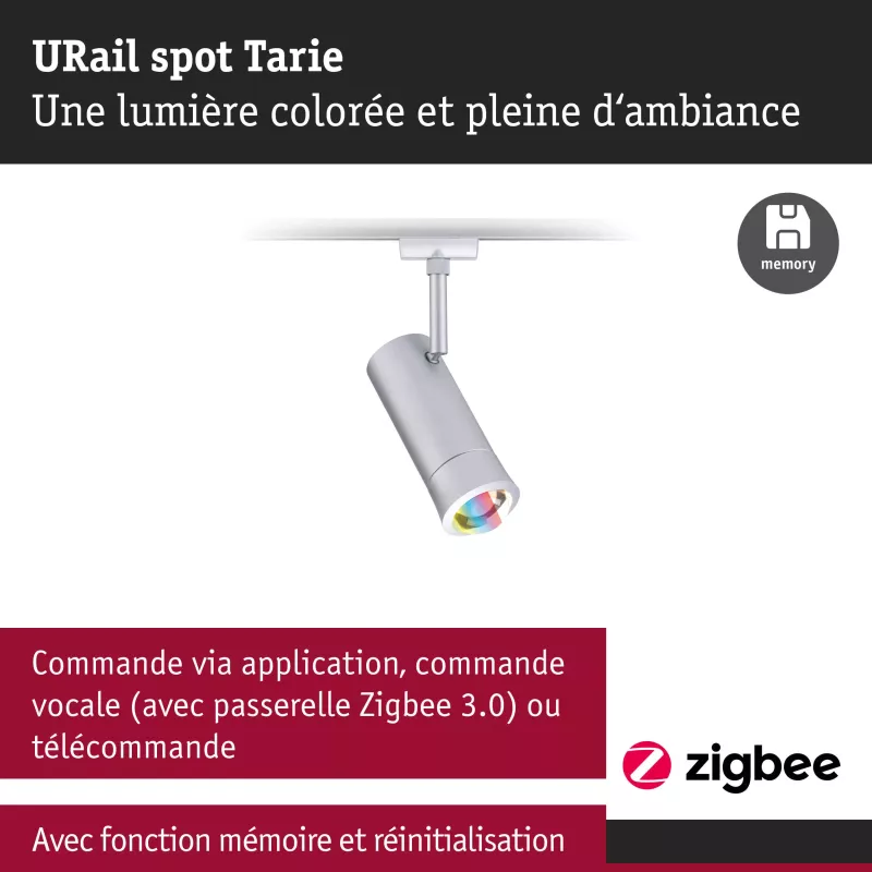 URail Spot Smart Home Zigbee 3.0 Tarie RGBW 230lm 4.5W RGBW+ regulable 230V