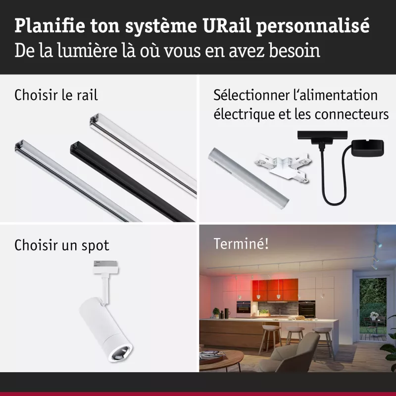 URail Spot Smart Home Zigbee 3.0 Tarie RGBW 230lm 4,5W RGBW+ dimmbar 230V